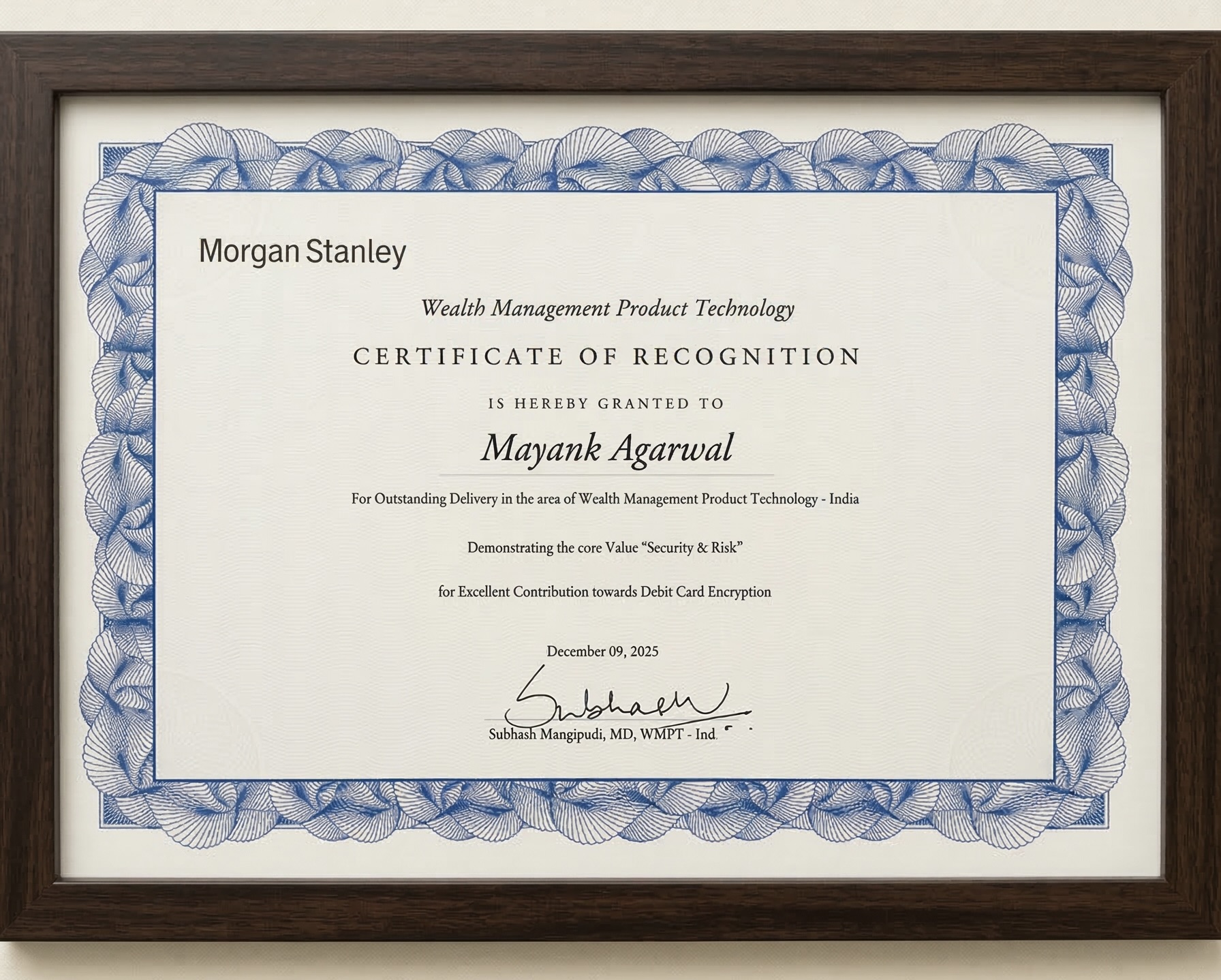 Excellent Contribution towards Debit Card Encryption